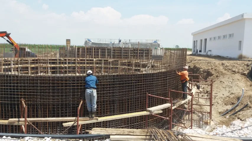 Wastewater Treatment Plant — Chalkidona & Adendro — Wall reinforcement of a circular tank