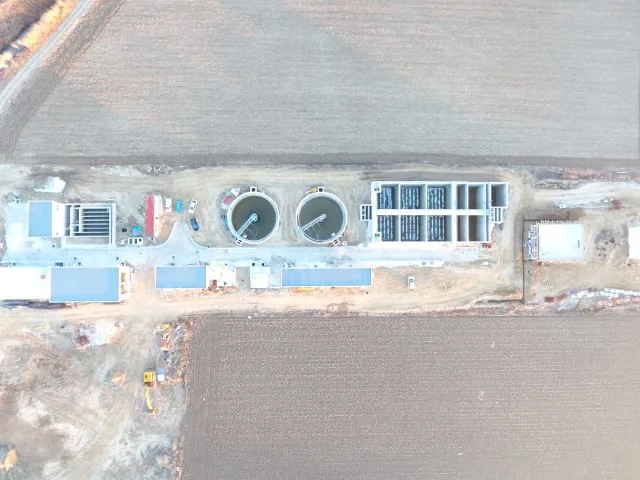 Wastewater Treatment Plant — Chalkidona & Adendro — The plant from above during construction